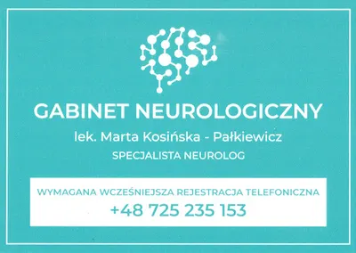 Prywatny Gabinet Neurologiczny lek. Marta Kosińska - Pałkiewicz specjalista neurolog Legnica